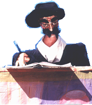 Il note chaque pi�ce du tr�sor dans son livre